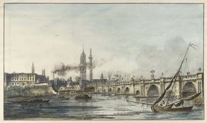 Vue à travers la Tamise vers l